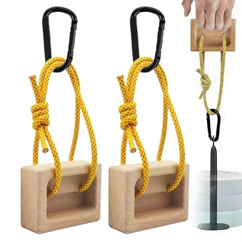 Climbing Hangboard 1 Pair Wooden Fingerboard Trainer | Fingerboard Climbing for Climbers Tree Hand Playground Enhances Grip Strength Indoor Outdoor Doorway