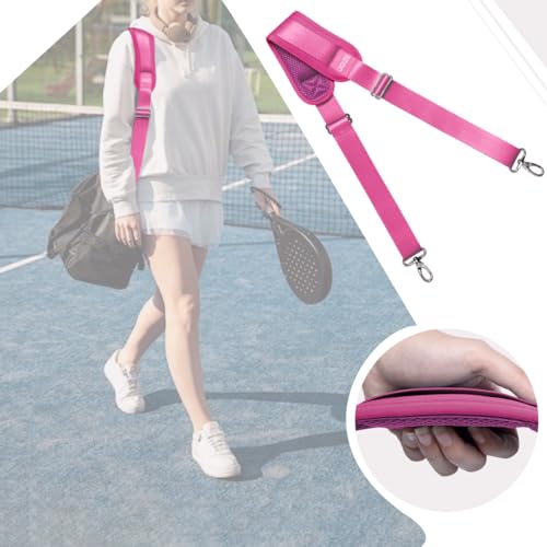 59 Inch Shoulder Straps, Soft with Ultra-Thick Fixed Shoulder Pad, Two Way Independently Adjustable Buckle Replacement Straps for Laptop Bag Messenger Bag Tool Bag Luggage,Rose Red - color: Rose Red, size: 59 inch