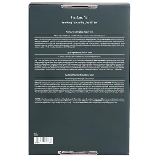 Pyunkang Yul PKY Calming Line Gift Box Set-Korean Facial Skin Care Essential for Daily Moisturizing with Toner, Serum, Cream, Vegan & Cruelty Free - color: Calming line
