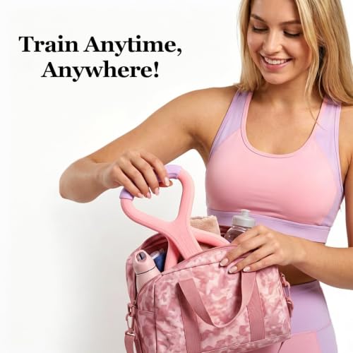 Figure 8 Resistance Band with Handles, Elastic Bands for Working Out,Arm,Back,Shoulder Training Elastic Ropes - color: Pink/Purple/Gray