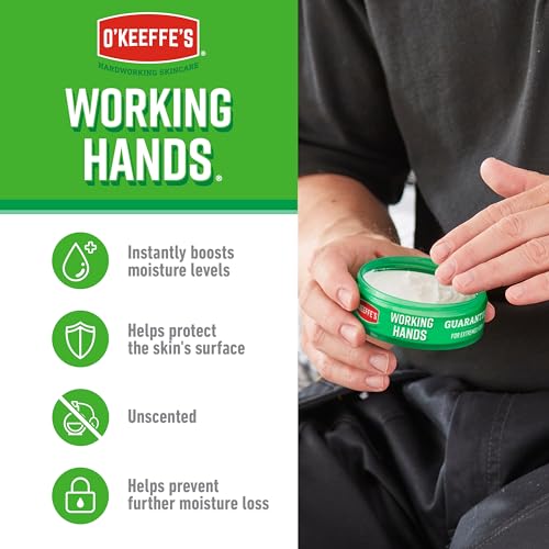 O'Keeffe's K0350002-6 Working Hands Hand Cream in Jar (6 Pack), 3.2 oz - size: 3.2 Ounce (Pack of 6)