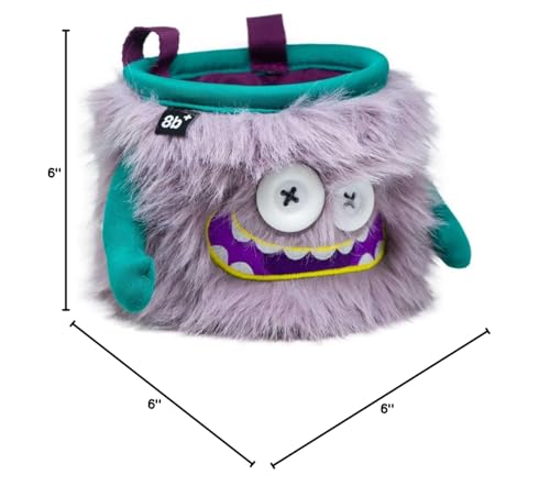 8BPLUS Chalk Bag for Rock Climbing and Bouldering, Chalk Pouch incl Belt & Biner – Cute Funny Character Design, Wide Opening, Gear with Personality, Gift for Climbers - style: GIBSON