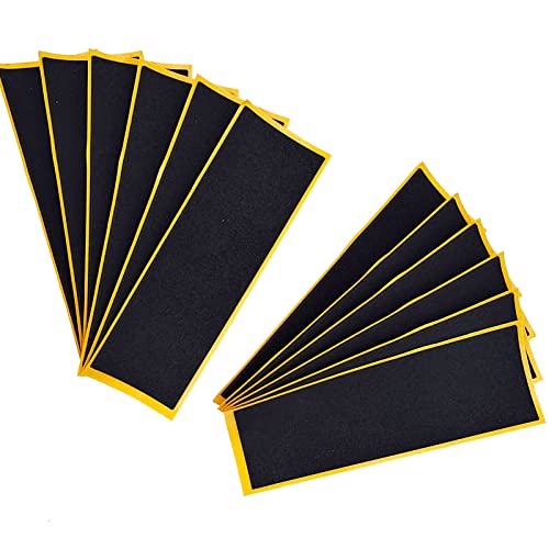 12 Piece Mini Finger Fingerboard Grip Tape,Foam Grip Tape Pro Fingerboard Tech Deck Performance Series,P-rep Professional Original Black Skateboard Fingerboard Foam Grip Tape Stickers,38mmX110mm