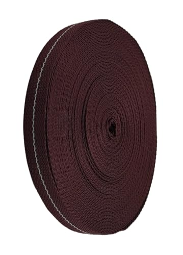 Cajun Tie Downs - 1" Heavy Duty Webbing Strap - 25 Yards (Burgundy/Gray) - color: Burgundy/Gray