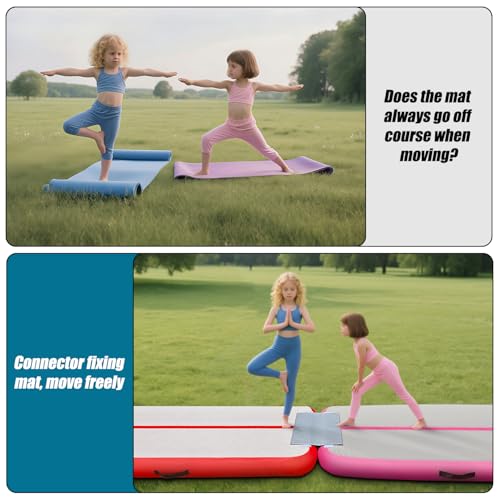 SUDOO Inflatable Air Mat Tumble Track Connector Tape Strap Hook-and-Loop Fastener Interlocking Fabric Fastener for 10ft/13ft /16ft Tumbling Gymnastic Yoga Camping