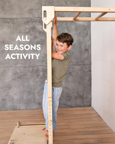 Indoor Jungle Gym Add-On for Swedish Wall, Montessori Climbing Attachment (Swedish Wall Sold Separately) - size: Swedish Wall Extension