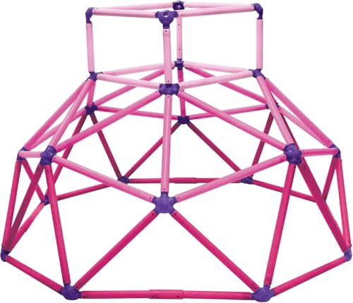 Eezy Peezy Climber with Top - Active Indoor Outdoor Play Set Climbing Dome Equipment Toys - Fun for Kids Ages 3 to 6 Years Old, Pink - color: Pink