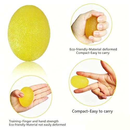 Stress Balls Squeeze Balls for Hand Strengthening Devices with Different Resistance Levels for Finger Forearm Wrist Exercise Relaxation and Pain Relief - color: Oval Red Blue Green 25-30-35