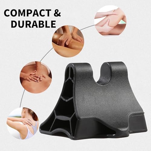 Trigger Point Massage Tool, Handheld Deep Tissue Manual Massager for Neck, Shoulders, Back & Feet, 3-Edge Pressure Point Design, Portable (Black)