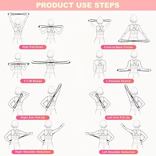 Figure 8 Resistance Band, for Women Men Arms Back Shoulder Stretch | Resistance Bands for Arms, Stretch Bands for Exercise, Elastic Fitness Bands Exercise Band for Home Yoga Gym Workout