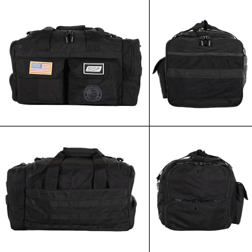 Serious Steel Fitness Heavy Duty 1000D Nylon Duffel Gym Bag (Mid BUD - Black) - color: Black, style: Duffel Bag (Mid Bud)
