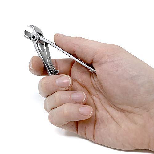 KOHM Nail Clippers for Thick Nails - Heavy Duty, Wide Mouth Professional Fingernail and Toenail Clippers for Men, Women & Seniors, Silver - color: Straight-silver