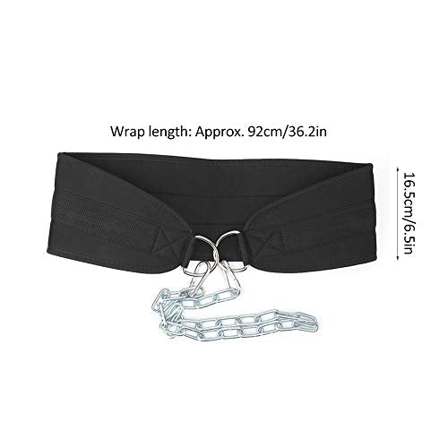 Pull Up Weighted Dip Belt, Dual Gym Equipment, Heavy Duty Steel Chain for Strength Training, Belt for Pull Ups, Dips, and Various Exercises,