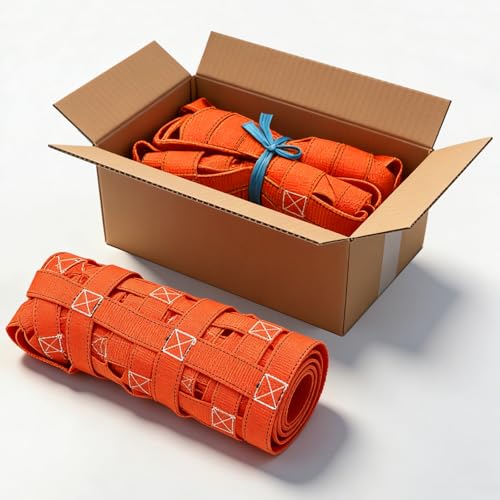 YATOINTO Cargo Lifting Net 4.92'x4.92', Lifting Net Straps for Hoist 1100lbs Load Capacity, Nylon Sling Hoisting Net 10-12CM Square Hole for Construction Rigging Moving Towing Hoisting Unloading