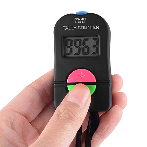 Pack of 2 Pieces, Digital Hand Tally Counter Small Golf Sports Counter, Electronic Add/Subtract Manual Clicker