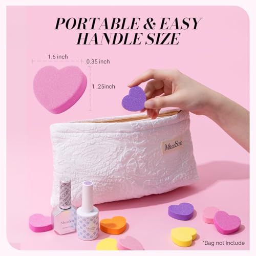 MelodySusie Heart Shape Mini Nail Buffer Block,100/180 Grit Double-Sided Sponge Nail File,Professional Nail Polishing Tools for Shaping and Smoothing,Suitable for Manicures and Pedicures,50 Pcs - size: Heart Shape 50Pcs