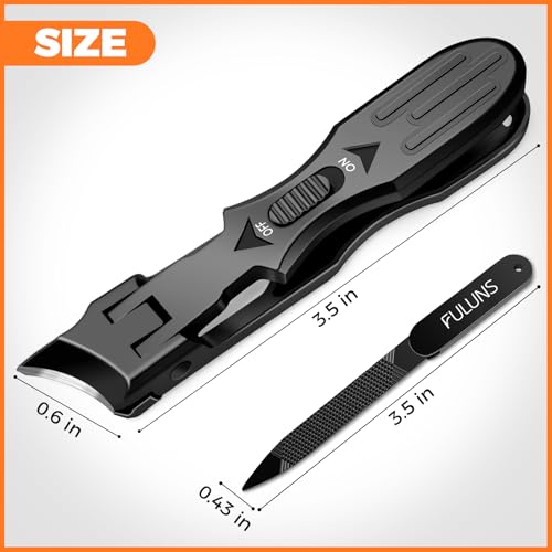 Nail Clippers for Men Thick Nails, Heavy Duty Slanted Toenail Clippers for Seniors Ingrown Toenails with Safety Lock, Large Fingernail Clipper Long Handle Nail Cutter Gifts for Men Women Adults, Black - style: Black Slanted Nail Clippers