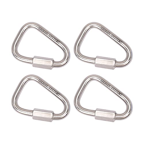 SHONAN Delta Quick Link 2.2 Inch Triangle Quick Links Stainless Steel Triangle Carabiners Marine Grade, 4 Pack, 880 Lbs Capacity - size: 2.2 Inch, 4 Pack(Marine Grade)
