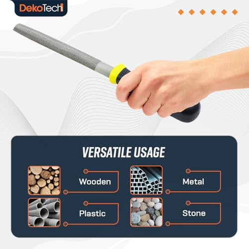 6-Inch Half-Round File with Ergonomic Anti-Slip Handle - style: 6-Inch Half-Round File with Ergonomic Anti-Slip Handle
