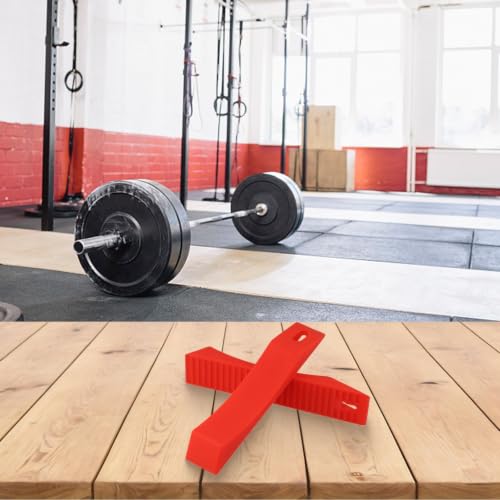Silicone Deadlift Wedge for Weight Lifting Barbell, Non-Slip Blocks for Powerlifting and Strength Training(Red) - size: Red