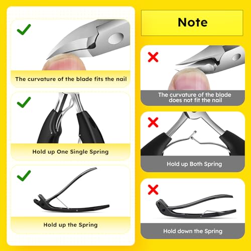 Nail Clippers for Seniors, Heavy Duty Ingrown Toenail Clippers with Long Handle,Angled Head Large Toe Nail Clippers and Slanted Nail Cutter for Thick Nail for Men Women Pregnant Elderly 6Pcs - size: Angled Head 6pcs