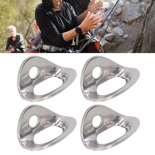 12 Pack 25kN 316 Stainless Steel Bolt Hanger, Professional Grade Rock Climbing Anchors for Rappelling, Cave Exploration Aerial Work, with Large Bearing Capacity for Outdoor Adventures