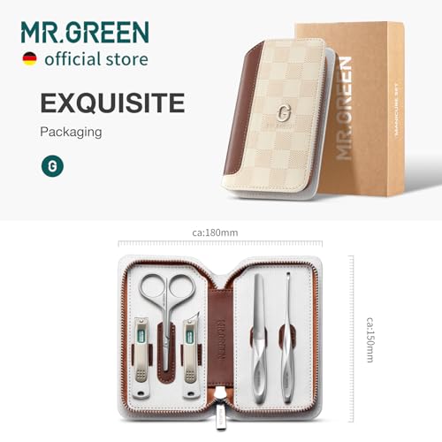 MR.GREEN Manicure Sets Light Luxury Nail Clipper Kits Personal Care Tools Fashion Contrasting PU Case (Mr-8883) - color: Mr-8883