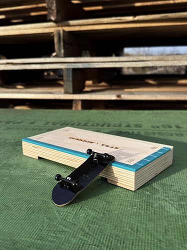 Teak Tuning x Session Fingerboard Manual Pad with Matte Acrylic Coping – 12.75" Long, 7.875" Wide, 6" Tall – Baltic Birch Wood Fingerboard Obstacle - Box for Manuals, Grinds & Slides