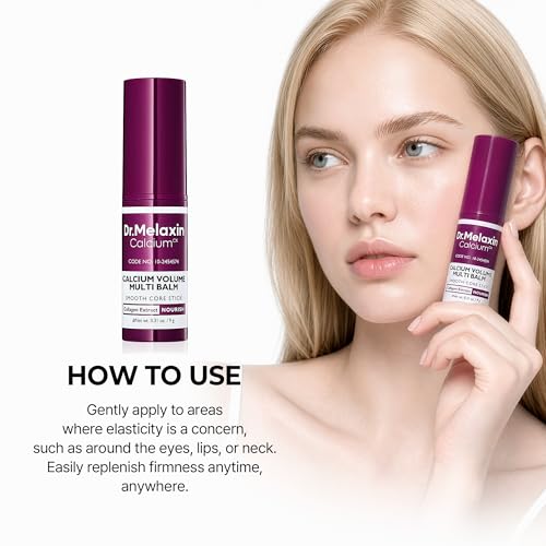 Dr.Melaxin Collagen Multi Balm Stick, Calcium & Adenosine Korean Wrinkle Stick for Eye, Neck & Face, Firming Collagen Stick, Under Eye Balm for Dark Circles & Depuffing, Korean Skin Care, 0.31 oz