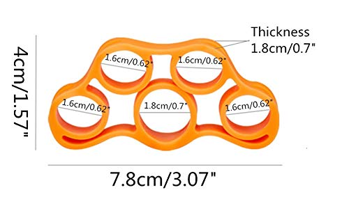 3PCS Finger Stretcher Resistance Bands Strength Trainer for Forearm Exercise Guitar Finger Strengtheners Rock Climbing 6.6 8.8 11 Pounds - color: Style 1-2