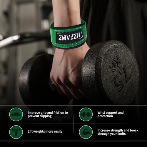 Lifting Straps, Lifting Wrist Straps for Weightlifting, Weightlifting Straps with Padded Neoprene, Gym Straps for Strength Training, Bodybuilding, Weight Lifting Straps for Men and Women - color: Green