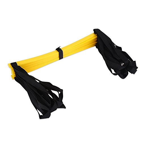 RiToEasysports Speed Training Agility Ladder PP and Nylon Speed Ladder 7 10 13 Rung Foldable Setup Footwork Coordination Training for Soccer Football Basketball Athletes - size: 5.5 meters 10 yuan