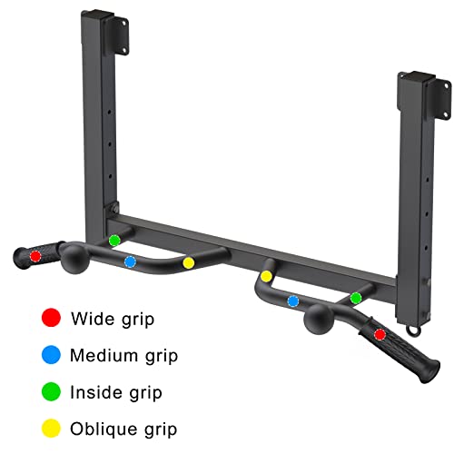 Kipika 32" Ceiling Mounted Pull Up Bar - Heavy Duty, Highly Adjustable, Multifunctional Chin Up Bar - Home Gym System with Punching Bag Hanger and Resistance Bands Training - color: Joist Pull Up Bar with Ball