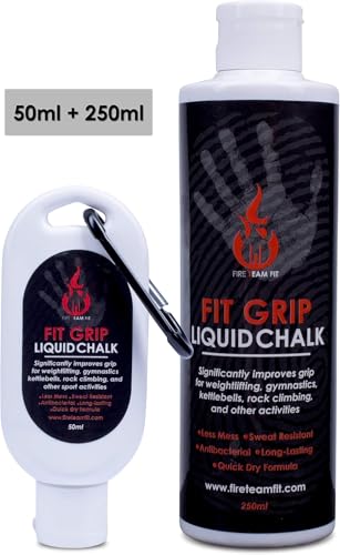 Liquid Chalk for Weight Lifting, Rock Climbing, Cross Training, & Powerlifting, Gym Approved Workout Chalk for Hands & Calluses - size: 250+50ml