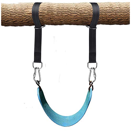Tree Swing Straps, 2 PCS Hanging Kit 5ft Straps Holds 2200 lbs with 2 Safer Lock Snaps Perfect for Swing Seat, Plank, Hammock - color: 150cm straps with Carabiner