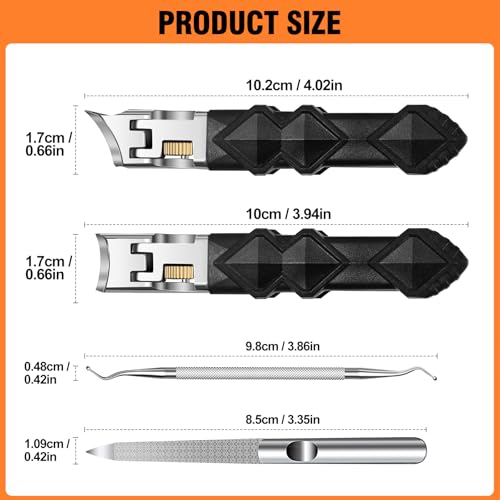 2026 Toenail Clippers for Thick Toenails | Wide Jaw Opening Toe Nail Clippers for Men, Heavy Duty Ingrown Toenail Clippers, Sharp Slanted Cutters with Long Handle