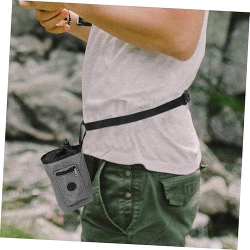 Happyyami Chalk Bag for Rock Climbing Waterproof Container with Zipper Storage Pocket for Bouldering Weightlifting and Gym Use