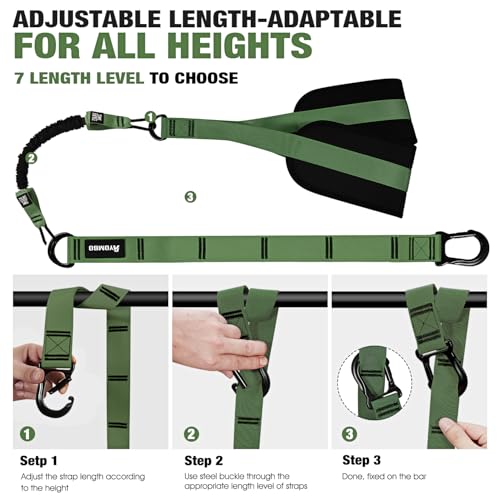 Pull Up Assistance Bands, Resistance Bands for Pull Up Bar Workout, Adjustable Heavy Duty Pull Up Assist Equipment with 4 Assistance Bands, Home Gym Fitness Exercise Strength Training - color: Green