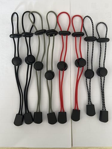 8 Pack Backpack Hiking Stick Holders, Backpack Accessories Gear Bungee Straps, Climbing Stick Holder Elastic Rope Fasteners Lanyard Fixing Buckle for Trekking Pole Walking Camping Equipment (4 Colors)