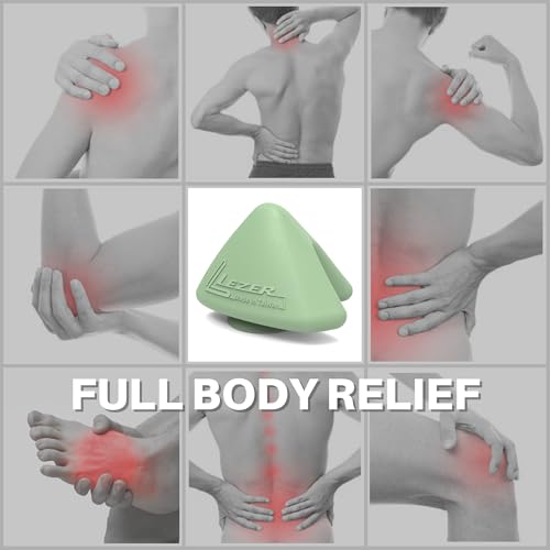 LEZER Large Trigger Massage Point, Manual Massage Ball, Hip Hook, Muscle Knot Release Tool, Deep Tissue Relief, Hip Flexor Iliacus Back Psoas Hand Foot Myofascial Physical Therapy, 3.5 inx3 in, Green - style: 06 - Large Trigger Green