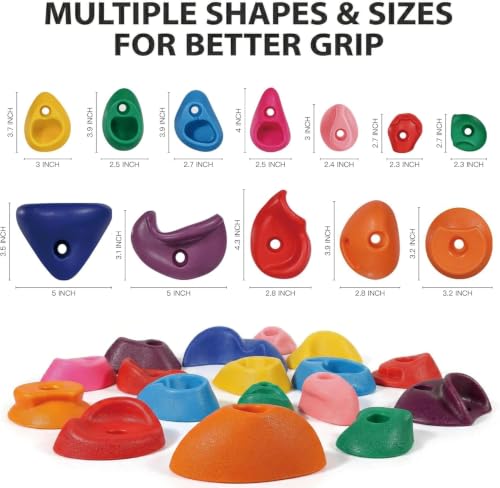 Kids Rock Climbing Holds, 36-Piece Hardware Set, Multicolor - color: 36 Pcs - Multicolor