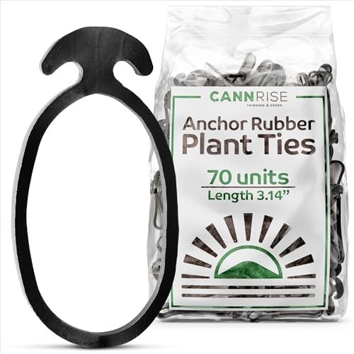 Anchor Bands for Trellising – 110-Pack 5 cm/1.96 in Rubber Vine Ties, UV-Protected Bands: Grapevines, Trees & Climbing Plants – Tool-Free Loop-and-Anchor Design for Install, Weatherproof - size: 110 pack / 1.96"