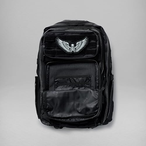 WOLFpak 35L Athletic Gym Backpack - Durable 1000D Waterproof Oxford Material with MOLLE Webbing, Laptop Pocket - color: Deathwing