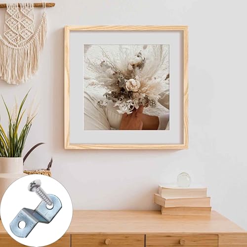 15PCS 3/4" Canvas Clips for Picture Framing, Offset Mounting Hardware with Screws for Art and Mirror Installation - size: 3/4"