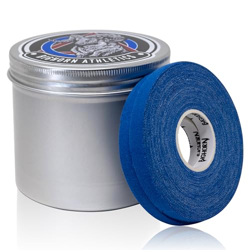 Bighorn Athletics Pro Finger Tape + Tin, 0.3" x 45Ft, 8 Rolls, White | Pro Series competition tape – 50% stronger than cotton. Residue-free, sweat-proof adhesive for Jiu Jitsu & hard training. - color: White