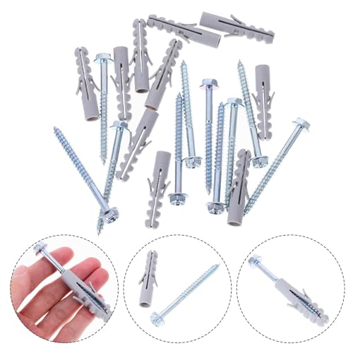 Kisangel 10 Sets Heavy Duty Tv Mount Hardware Screws Kit with Carbon Steel Expansion Anchors for Tv Wall Mount Installation and Range Hood Installation