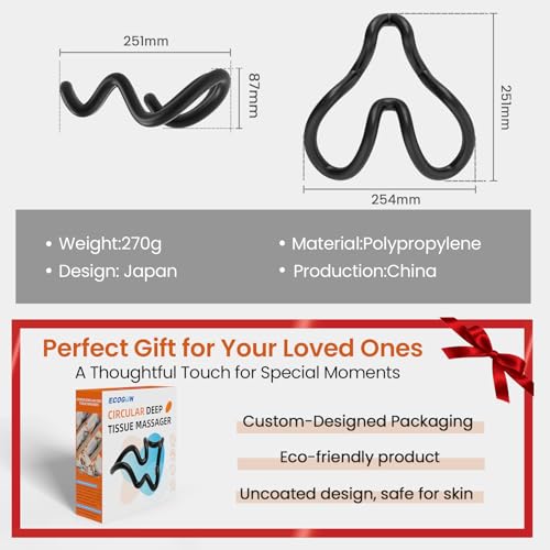 Trigger Point Massager for Shoulder Blades, Psoas & Hip Flexors | Firm deep-tissue pressure for shoulder blades, trapezius, upper back, hip flexors and glutes; manual body-weight control