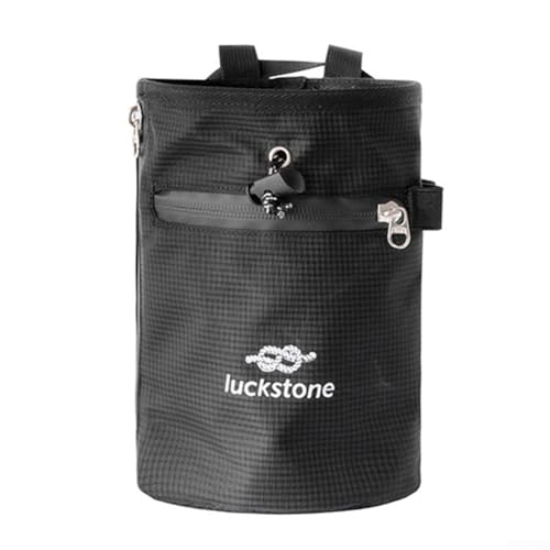 Climbing Chalk Bag, Anti-Leak Drawstring, 420D Oxford with Phone Pocket, for Rock Climbing Gym Weightlifting Bouldering(Green) - size: Green