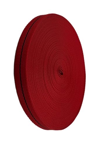 Cajun Tie Downs - 1" Heavy Duty Webbing Strap - 25 Yards (Red/Black) - color: Red/Black