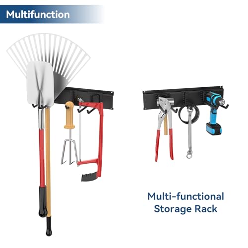 WALMANN Wall Mounted Ski Rack, Garage Ski Storage for 4 Pairs of Skis Mount Hanger Home Shed and Garage Snowboard Wall Rack Holds Up to 200 lbs - style: Holds 4 Pairs of Skis